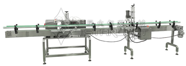 女性護理液灌裝灌裝生產(chǎn)線,全自動護理液灌裝旋蓋一體機