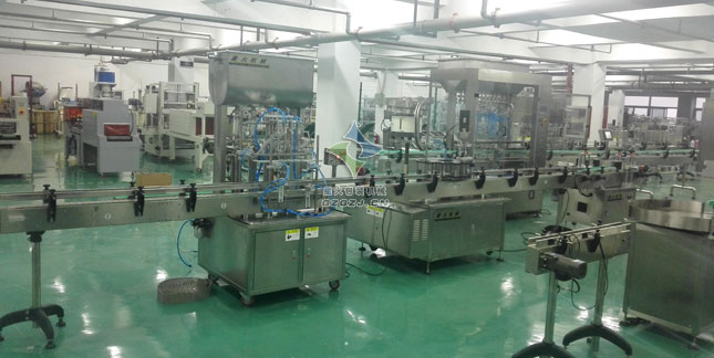 橄欖油自動灌裝鎖蓋貼標生產線