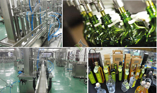 橄欖油自動灌裝鎖蓋貼標生產線
