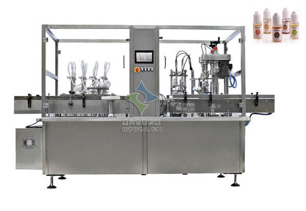 全自動精油灌裝旋蓋機,玻璃滴管蓋精油灌裝機